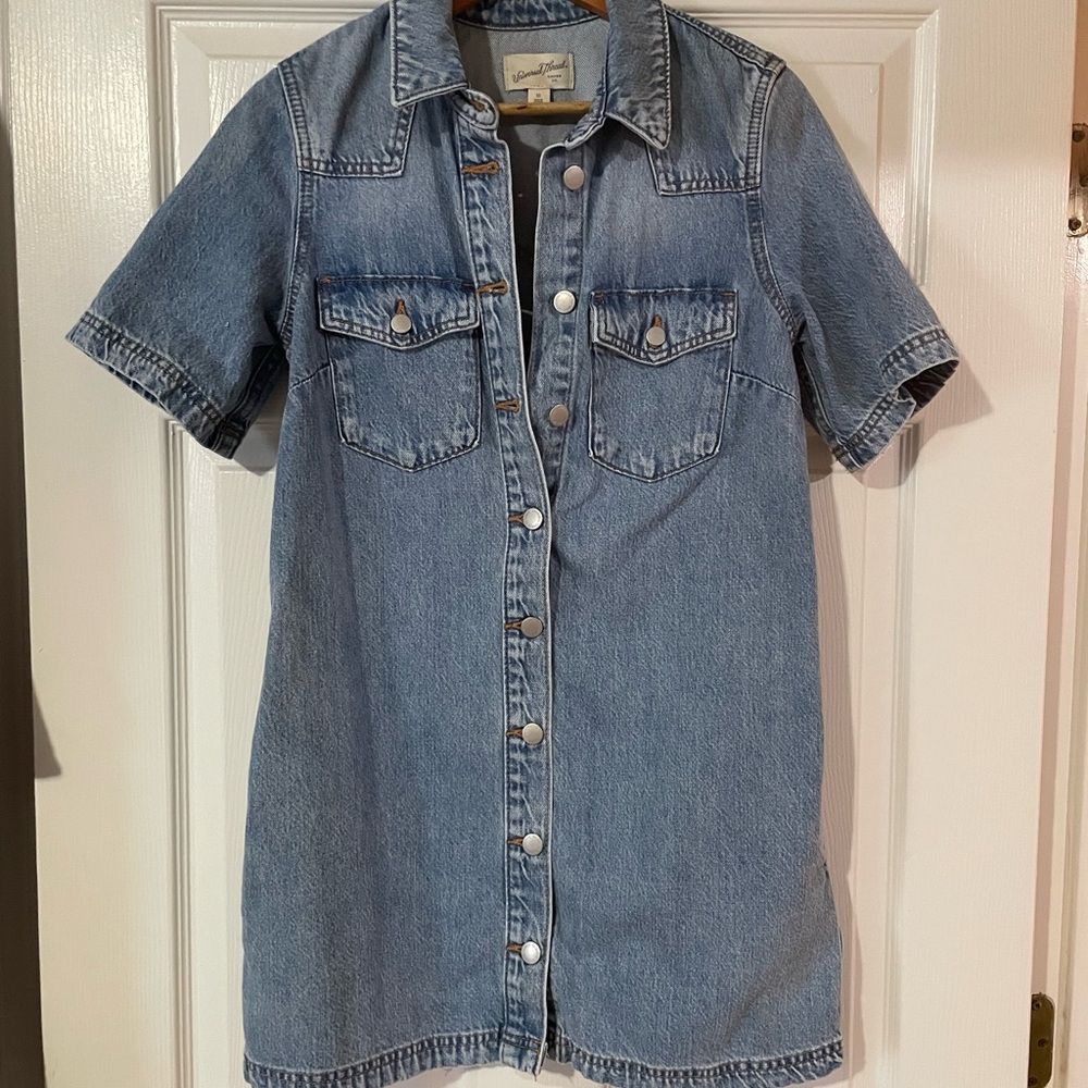 Universal Thread Denim Button-Up Mini Dress